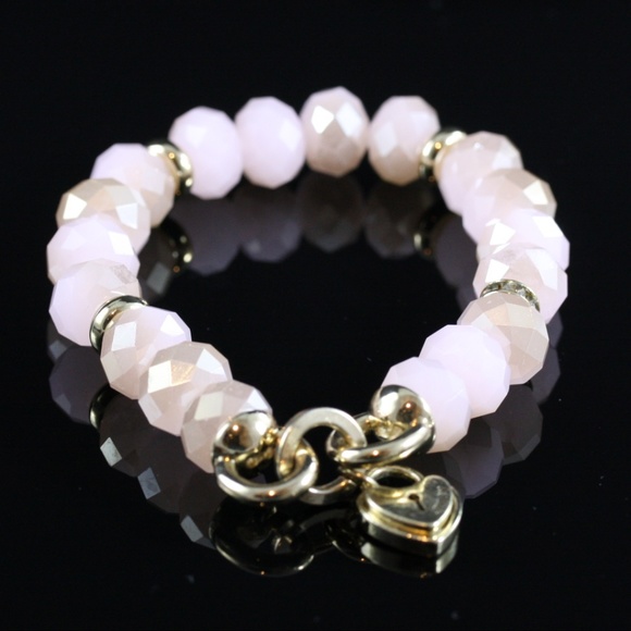 Juicy Couture Jewelry - Juicy Couture Pink Crystal Lock Charm Bracelet